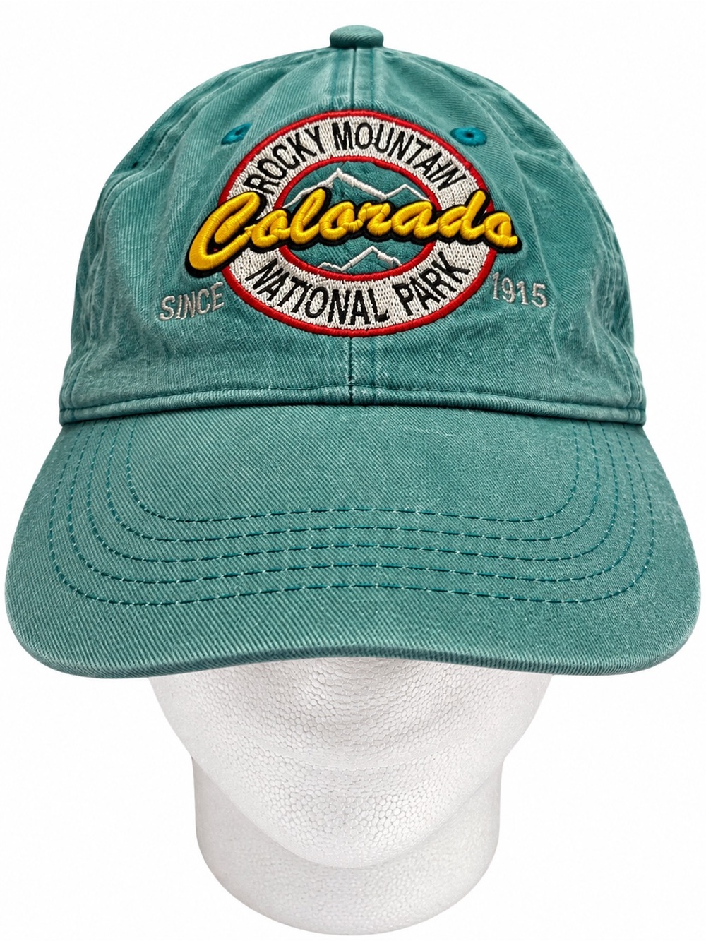 Rocky Mountain National Park Colorado Hat Green Embroidered Dad Cap Souvenir